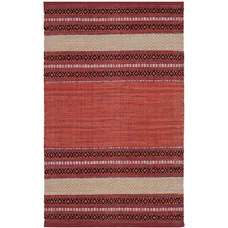 Safavieh Montauk Hand Woven Accent Area Rug Red & Ivory - 2 ft. 6 in. x 4 ft. MTK214C-24